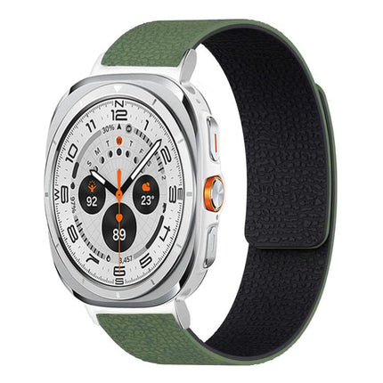 Lychee Texture Soft Magnetic Silicone Watch Band, For Samsung Galaxy Watch Ultra 47mm / Ultra 2025, For Samsung Galaxy Watch8 / 8 Classic - DealBuddy