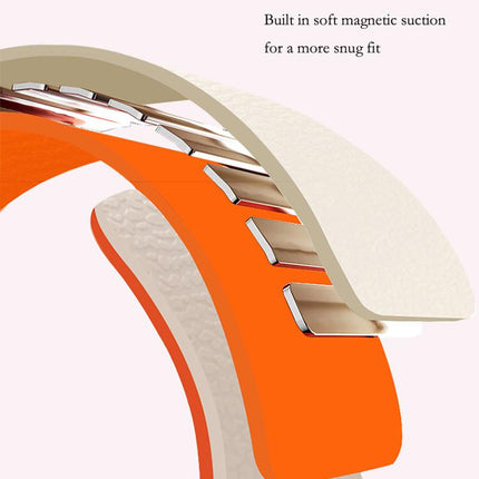 Lychee Texture Soft Magnetic Silicone Watch Band