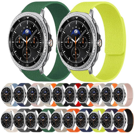 Lychee Texture Soft Magnetic Silicone Watch Band