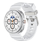 Silver Buckle Silicone Watch Band