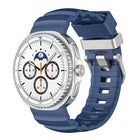 Silver Buckle Silicone Watch Band