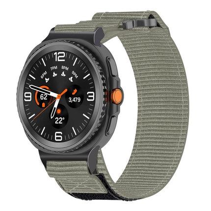 Two Sections Nylon Hook And Loop Fastener Watch Band, For Samsung Galaxy Watch8 / Watch8 Classic