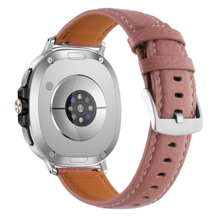 Lychee Texture Genuine Leather Watch Band, For Samsung Galaxy Watch8 / Watch8 Classic - DealBuddy