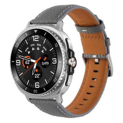 Lychee Texture Genuine Leather Watch Band, For Samsung Galaxy Watch8 / Watch8 Classic - DealBuddy