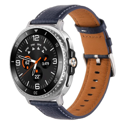 Lychee Texture Genuine Leather Watch Band