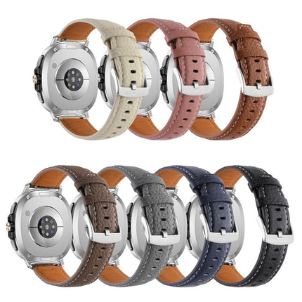 Lychee Texture Genuine Leather Watch Band, For Samsung Galaxy Watch8 / Watch8 Classic - DealBuddy