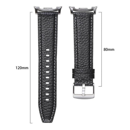 Lychee Texture Genuine Leather Watch Band