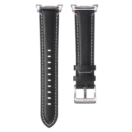Stitched Genuine Leather Watch Band