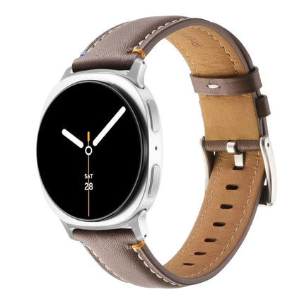 Stitched Genuine Leather Watch Band