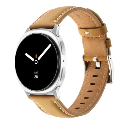 Stitched Genuine Leather Watch Band