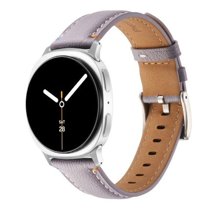 Stitched Genuine Leather Watch Band