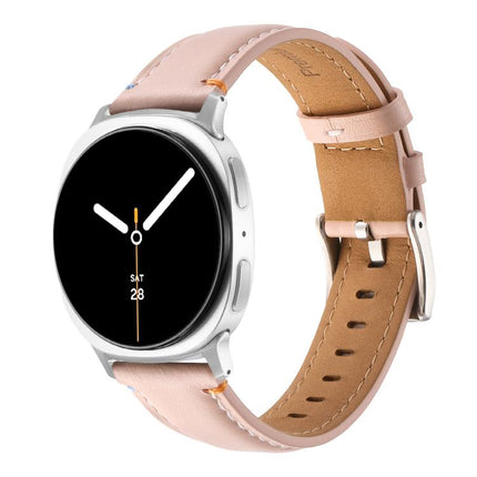 Stitched Genuine Leather Watch Band, For Samsung Galaxy Watch8 / Watch8 Classic - DealBuddy