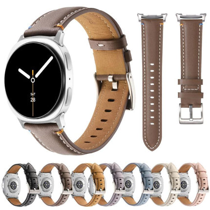 Stitched Genuine Leather Watch Band