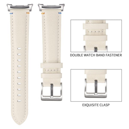 Stitched Genuine Leather Watch Band, For Samsung Galaxy Watch8 / Watch8 Classic - DealBuddy