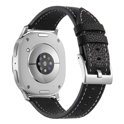 Double Sided Lychee Texture Leather Watch Band