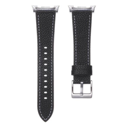 Double Sided Lychee Texture Leather Watch Band