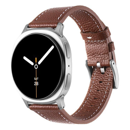 Double Sided Lychee Texture Leather Watch Band, For Samsung Galaxy Watch8 / Watch8 Classic - DealBuddy