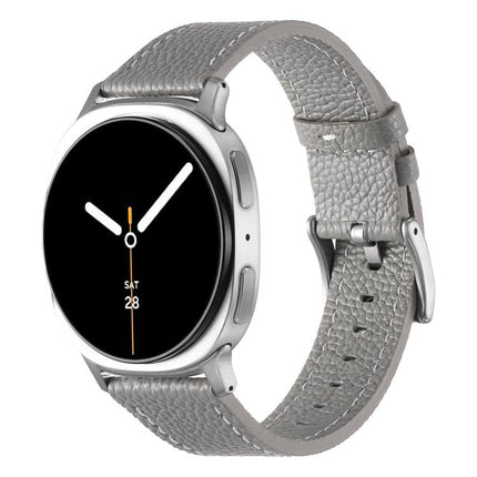 Double Sided Lychee Texture Leather Watch Band