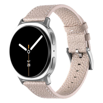 Double Sided Lychee Texture Leather Watch Band