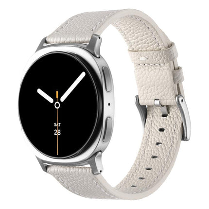 Double Sided Lychee Texture Leather Watch Band, For Samsung Galaxy Watch8 / Watch8 Classic - DealBuddy