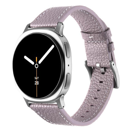 Double Sided Lychee Texture Leather Watch Band