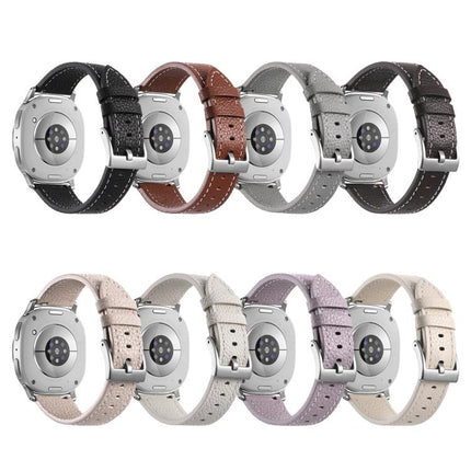 Double Sided Lychee Texture Leather Watch Band