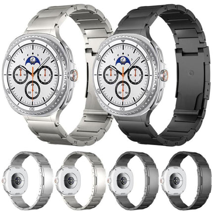 Integrated Three Beads Tortoise Buckle Metal Watch Band