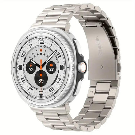 Integrated Three Beads Metal Titanium Watch Band, For Samsung Galaxy Watch8 / Watch8 Classic - DealBuddy
