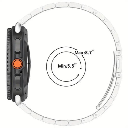 Integrated Three Beads Metal Titanium Watch Band, For Samsung Galaxy Watch8 / Watch8 Classic - DealBuddy
