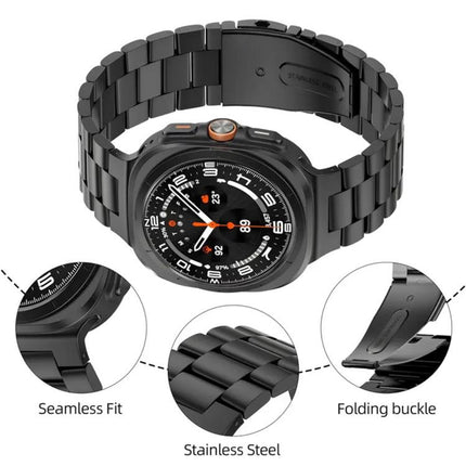 Integrated Three Beads Metal Titanium Watch Band, For Samsung Galaxy Watch8 / Watch8 Classic - DealBuddy