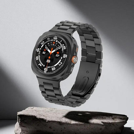 Integrated Three Beads Metal Titanium Watch Band, For Samsung Galaxy Watch8 / Watch8 Classic - DealBuddy