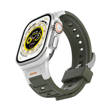 Pioneer Metal Joint Colorful Silicone Watch Band, For Apple Watch 46mm / 49mm / 45mm / 44mm, For Apple Watch 42mm / 41mm / 40mm / 38mm - DealBuddy