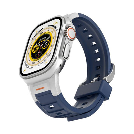 Pioneer Metal Joint Colorful Silicone Watch Band, For Apple Watch 46mm / 49mm / 45mm / 44mm, For Apple Watch 42mm / 41mm / 40mm / 38mm - DealBuddy