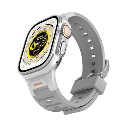 Pioneer Metal Joint Colorful Silicone Watch Band, For Apple Watch 46mm / 49mm / 45mm / 44mm, For Apple Watch 42mm / 41mm / 40mm / 38mm - DealBuddy