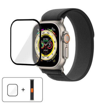 Wild Path Loop Nylon Watch Band with 3D Curved Film, For Apple Watch Series 9 / 8 / 7 41mm, For Apple Watch 3 / 2 / 1 38mm, For Apple Watch 3 / 2 / 1 42mm - DealBuddy