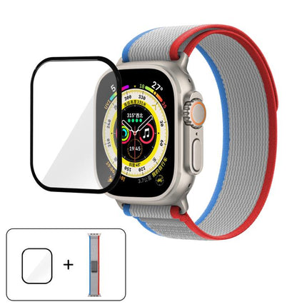 Wild Path Loop Nylon Watch Band with 3D Curved Film, For Apple Watch Series 9 / 8 / 7 41mm, For Apple Watch 3 / 2 / 1 38mm, For Apple Watch 3 / 2 / 1 42mm - DealBuddy