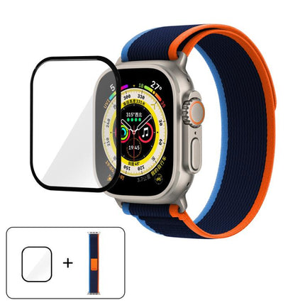 Wild Path Loop Nylon Watch Band with 3D Curved Film, For Apple Watch Series 9 / 8 / 7 41mm, For Apple Watch 3 / 2 / 1 38mm, For Apple Watch 3 / 2 / 1 42mm - DealBuddy