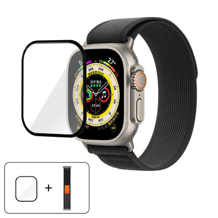 Wild Path Loop Nylon Watch Band with 3D Curved Film, For Apple Watch Series 9 / 8 / 7 41mm, For Apple Watch 3 / 2 / 1 38mm, For Apple Watch 3 / 2 / 1 42mm - DealBuddy