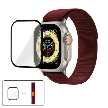 Wild Path Loop Nylon Watch Band with 3D Curved Film, For Apple Watch Series 9 / 8 / 7 41mm, For Apple Watch 3 / 2 / 1 38mm, For Apple Watch 3 / 2 / 1 42mm - DealBuddy