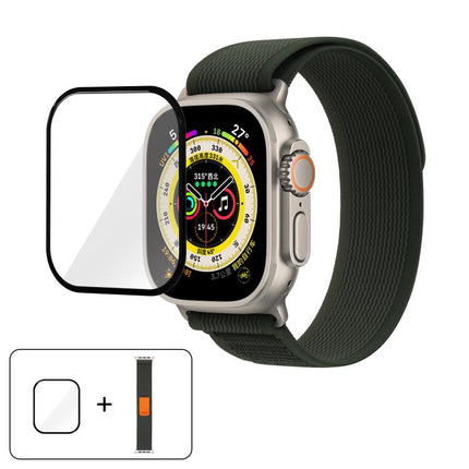 Wild Path Loop Nylon Watch Band with 3D Curved Film, For Apple Watch Series 9 / 8 / 7 41mm, For Apple Watch 3 / 2 / 1 38mm, For Apple Watch 3 / 2 / 1 42mm - DealBuddy