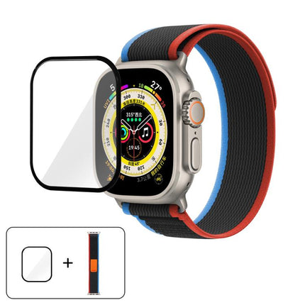 Wild Path Loop Nylon Watch Band with 3D Curved Film, For Apple Watch Series 9 / 8 / 7 41mm, For Apple Watch 3 / 2 / 1 38mm, For Apple Watch 3 / 2 / 1 42mm - DealBuddy