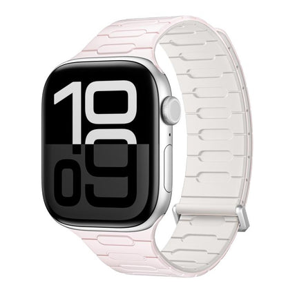 I-Shaped Magnetic Silicone Watch Band, For Apple Watch 46mm / 49mm / 45mm / 44mm, For Apple Watch 42mm / 41mm / 40mm / 38mm - DealBuddy