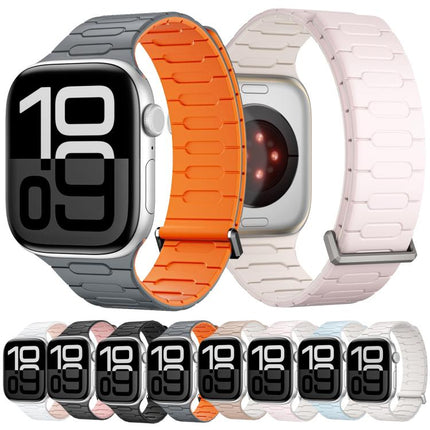 I-Shaped Magnetic Silicone Watch Band, For Apple Watch 46mm / 49mm / 45mm / 44mm, For Apple Watch 42mm / 41mm / 40mm / 38mm - DealBuddy