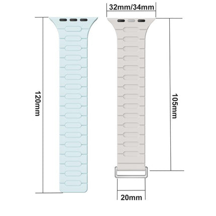 I-Shaped Magnetic Silicone Watch Band, For Apple Watch 46mm / 49mm / 45mm / 44mm, For Apple Watch 42mm / 41mm / 40mm / 38mm - DealBuddy