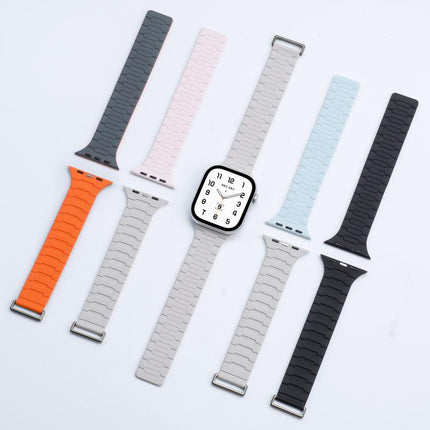 I-Shaped Magnetic Silicone Watch Band, For Apple Watch 46mm / 49mm / 45mm / 44mm, For Apple Watch 42mm / 41mm / 40mm / 38mm - DealBuddy