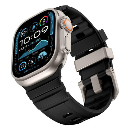 Rock-Peak Silicone Watch Band, For Apple Watch 46mm / 49mm / 45mm / 44mm - DealBuddy
