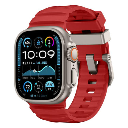 Rock-Peak Silicone Watch Band, For Apple Watch 46mm / 49mm / 45mm / 44mm - DealBuddy