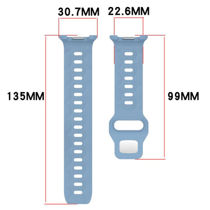 Football Texture Reverse Steel Buckle Silicone Watch Band