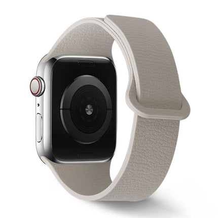Lychee Pattern Magnetic Loop Silicone Watch Band, For Apple Watch 46mm / 49mm / 45mm / 44mm, For Apple Watch 42mm / 41mm / 40mm / 38mm - DealBuddy