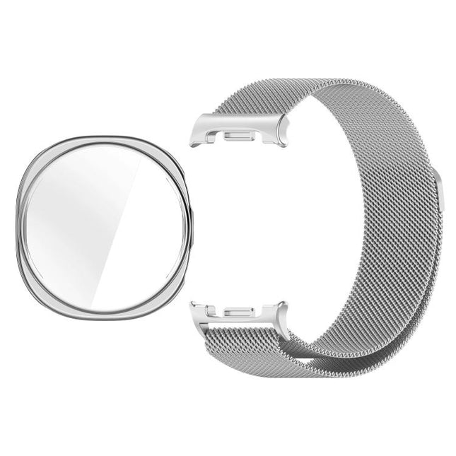 Full Coverage TPU Protective Cover Milanese Magnetic Metal Watch Band